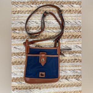 Dooney & Bourke Handbag, Leather Carrier Crossbody Navy